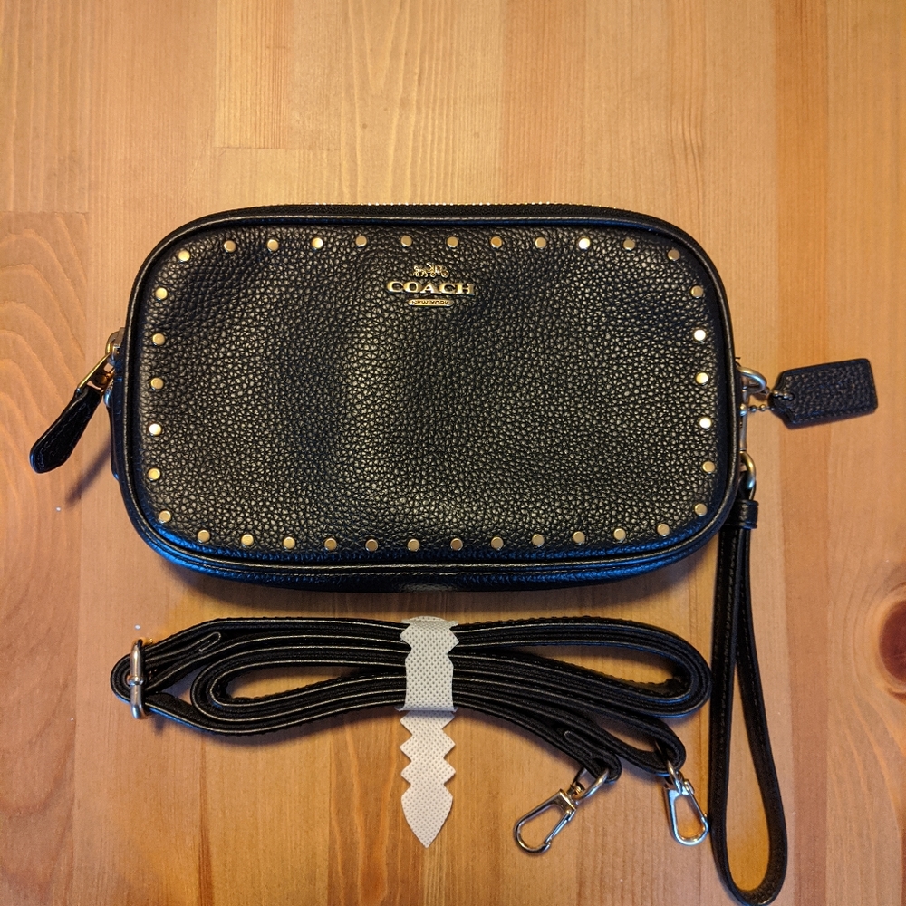 Coach Sadie Cross-body Clutch with rivets